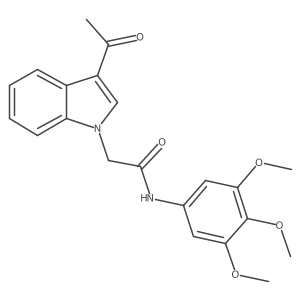 2-(3-acetyl-1H-indol-1-yl)-N-(3,4,5-trimethoxyphenyl)acetamide Structure