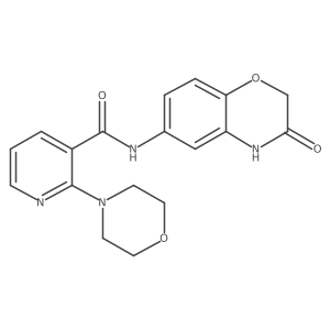 3-Pyridinecarboxamide, N-(3,4-dihydro-3-oxo-2H-1,4-benzoxazin-6-yl)-2-(4-morpholinyl)-结构式