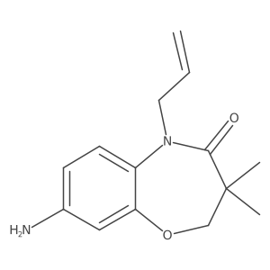 5-allyl-8-amino-3,3-dimethyl-2,3-dihydro-1,5-benzoxazepin-4(5H)-one Structure
