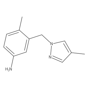 4-Methyl-3-[(4-methyl-1h-pyrazol-1-yl)methyl]benzenamine Structure