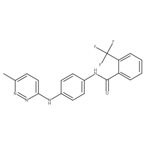 N-(4-((6-methylpyridazin-3-yl)amino)phenyl)-2-(trifluoromethyl)benzamide结构式