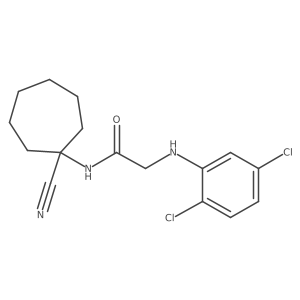 N-(1-cyanocycloheptyl)-2-[(2,5-dichlorophenyl)amino]acetamide Structure