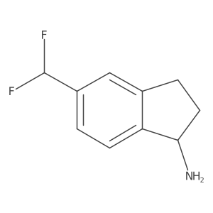 (S)-5-(Difluoromethyl)-2,3-dihydro-1H-inden-1-amine结构式