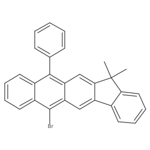 6-bromo-13,13-dimethyl-11-phenyl-13H-indeno[1,2-b]anthracene Structure
