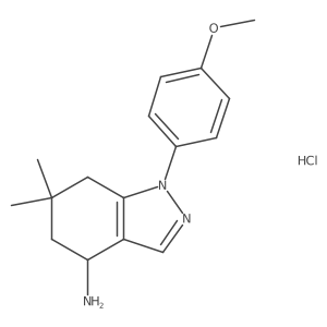 1-(4-Methoxyphenyl)-6,6-dimethyl-4,5,6,7-tetrahydro-1H-indazol-4-amine hydrochloride Structure