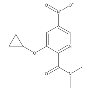 3-Cyclopropoxy-N,N-dimethyl-5-nitropicolinamide结构式