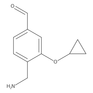 4-(Aminomethyl)-3-cyclopropoxybenzaldehyde Structure