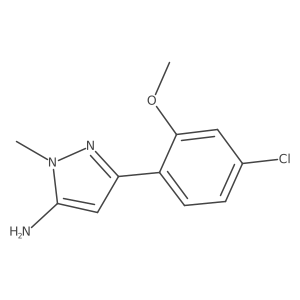 3-(4-Chloro-2-methoxyphenyl)-1-methyl-1h-pyrazol-5-amine结构式
