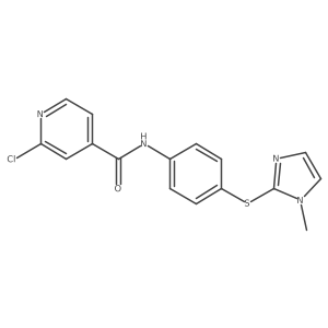 2-chloro-N-{4-[(1-methyl-1H-imidazol-2-yl)sulfanyl]phenyl}pyridine-4-carboxamide Structure