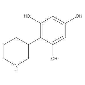 2-(Piperidin-3-yl)benzene-1,3,5-triol Structure