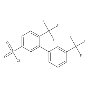 [1,1a(2)-Biphenyl]-3-sulfonyl chloride, 3a(2),6-bis(trifluoromethyl)- Structure