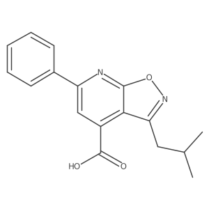 3-Isobutyl-6-phenylisoxazolo[5,4-b]pyridine-4-carboxylic acid结构式