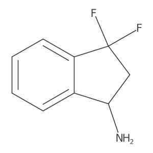(1R)-3,3-difluoro-2,3-dihydro-1H-inden-1-amine结构式