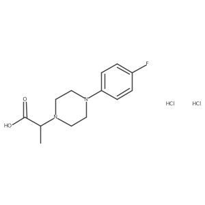 2-[4-(4-Fluorophenyl)piperazin-1-yl]propanoic acid dihydrochloride Structure