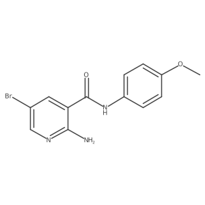 2-amino-5-bromo-N-(4-methoxyphenyl)nicotinamide Structure