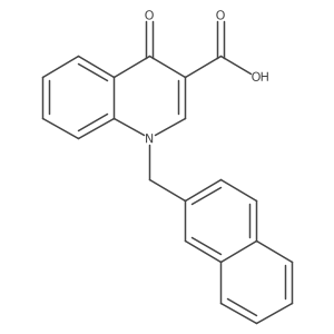 1,4-Dihydro-1-(2-naphthalenylmethyl)-4-oxo-3-quinolinecarboxylic acid结构式