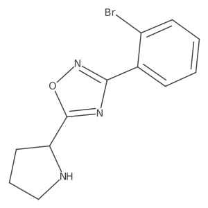 3-(2-Bromophenyl)-5-(pyrrolidin-2-yl)-1,2,4-oxadiazole结构式