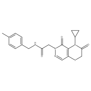 2-(4-cyclopropyl-3,5-dioxo-3,4-dihydro-2H-pyridazino[4,5-b][1,4]thiazin-6(5H)-yl)-N-(4-methylbenzyl)acetamide结构式