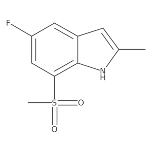 5-Fluoro-2-methyl-7-(methylsulfonyl)-1H-indole结构式