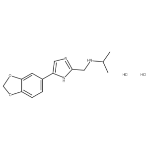 {[4-(2H-1,3-benzodioxol-5-yl)-1H-imidazol-2-yl]methyl}(propan-2-yl)amine dihydrochloride结构式