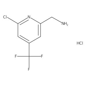 (6-Chloro-4-(trifluoromethyl)pyridin-2-yl)methanamine hydrochloride结构式