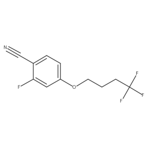Benzonitrile, 2-fluoro-4-(4,4,4-trifluorobutoxy)- Structure