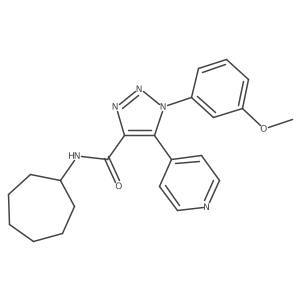 N-cycloheptyl-1-(3-methoxyphenyl)-5-(pyridin-4-yl)-1H-1,2,3-triazole-4-carboxamide Structure