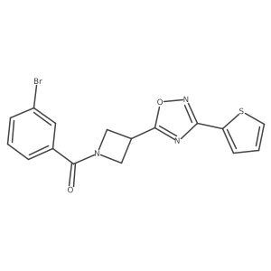 (3-Bromophenyl)(3-(3-(thiophen-2-yl)-1,2,4-oxadiazol-5-yl)azetidin-1-yl)methanone Structure