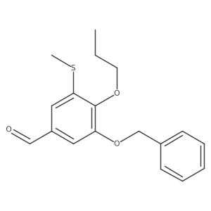 3-Methylthio4-n-propoxy-5-benzyloxybenzaldehyde结构式