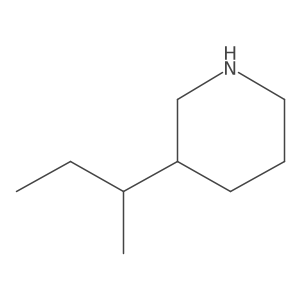 3-Butan-2-ylpiperidine结构式