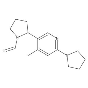 2-(4-methyl-6-pyrrolidin-1-yl-3-pyridyl)pyrrolidine-1-carbaldehyde Structure