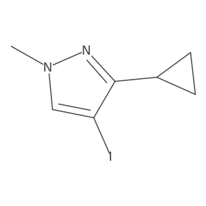 3-Cyclopropyl-4-iodo-1-methyl-1H-pyrazole结构式
