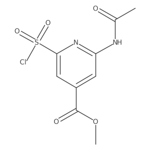 Methyl 2-(acetylamino)-6-(chlorosulfonyl)isonicotinate结构式