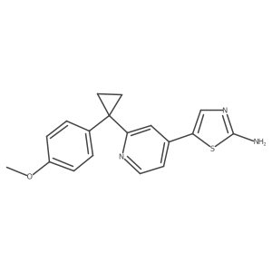 5-(2-(1-(4-Methoxyphenyl)cyclopropyl)-pyridin-4-yl)thiazol-2-amine Structure