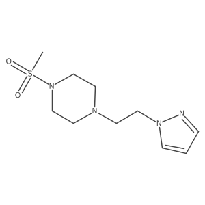 1-methanesulfonyl-4-[2-(1H-pyrazol-1-yl)ethyl]piperazine结构式
