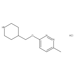 3-Methyl-6-(piperidin-4-ylmethoxy)pyridazine hydrochloride Structure