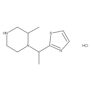 2-(1-(2-Methylpiperazin-1-yl)ethyl)thiazole hydrochloride结构式