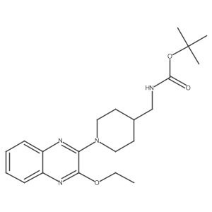 Tert-butyl ((1-(3-ethoxyquinoxalin-2-yl)piperidin-4-yl)methyl)carbamate Structure