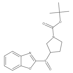 (S)-tert-butyl 3-((R)-benzo[d]oxazol-2-ylsulfinyl)pyrrolidine-1-carboxylate Structure