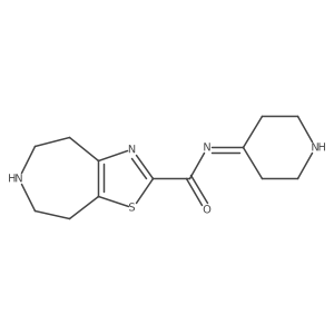 N-(pyridin-4(1H)-ylidene)-5,6,7,8-tetrahydro-4H-thiazolo[4,5-d]azepine-2-carboxamide结构式