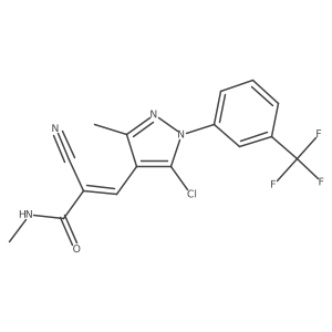 (E)-3-[5-Chloro-3-methyl-1-[3-(trifluoromethyl)phenyl]pyrazol-4-yl]-2-cyano-N-methylprop-2-enamide Structure
