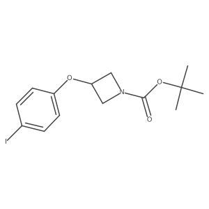 Tert-butyl 3-(4-iodophenoxy)azetidine-1-carboxylate结构式
