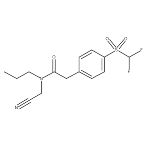 N-(Cyanomethyl)-2-[4-(difluoromethylsulfonyl)phenyl]-N-propylacetamide结构式