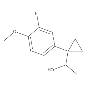 1-[1-(3-Fluoro-4-methoxyphenyl)cyclopropyl]ethan-1-ol Structure