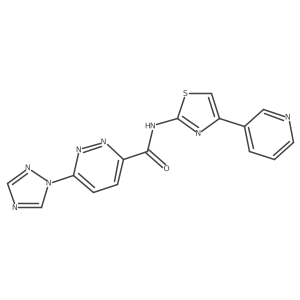 N-(4-(pyridin-3-yl)thiazol-2-yl)-6-(1H-1,2,4-triazol-1-yl)pyridazine-3-carboxamide Structure