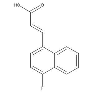 (2E)-3-(4-fluoronaphthalen-1-yl)prop-2-enoic acid结构式