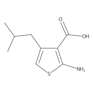 2-Amino-4-(2-methylpropyl)thiophene-3-carboxylic acid Structure
