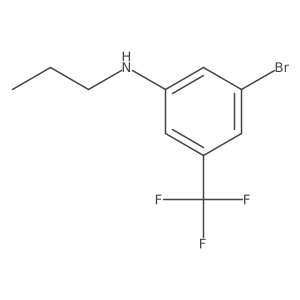 3-bromo-N-propyl-5-(trifluoromethyl)aniline结构式