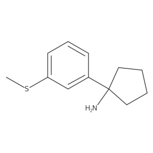1-[3-(Methylsulfanyl)phenyl]cyclopentan-1-amine结构式