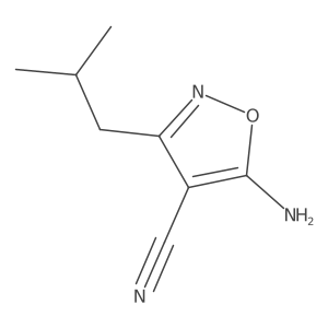 5-Amino-3-isobutylisoxazole-4-carbonitrile结构式